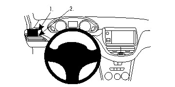 Fixation voiture Proclip  Brodit Peugeot 2008 Réf 804765