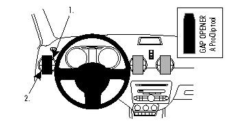 Fixation voiture Proclip  Brodit Audi A1 Réf 804816