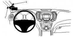 Fixation voiture Proclip  Brodit Hyundai Santa Fe Réf 804835