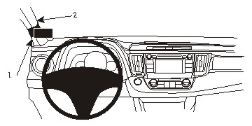 Fixation voiture Proclip  Brodit Toyota RAV 4 Réf 804894