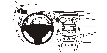 Fixation voiture Proclip  Brodit Dacia Sandero Réf 804898