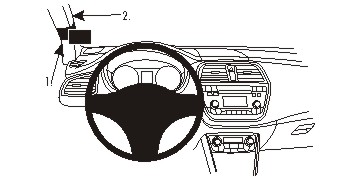 Fixation voiture Proclip  Brodit Suzuki SX4 S-Cross Réf 804983