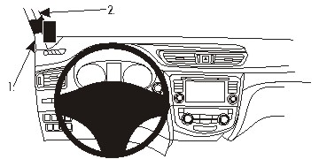 Fixation voiture Proclip  Brodit Nissan Qashqai Réf 804994