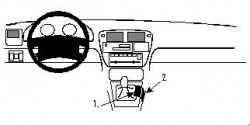 Fixation voiture Proclip  Brodit Honda Civic Réf 832230