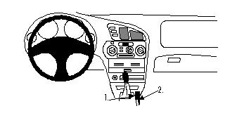 Fixation voiture Proclip  Brodit Mitsubishi Colt Réf 832307