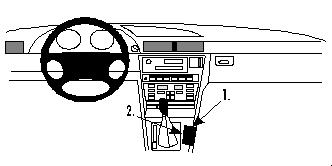 Fixation voiture Proclip  Brodit BMW 728-750 E38 Réf 832352
