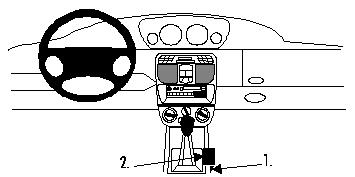 Fixation voiture Proclip  Brodit Lancia Y Réf 832521