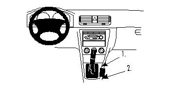 Fixation voiture Proclip  Brodit Skoda Octavia I  UNIQUEMENT pour les Ambiente 01-04, Elegance 01-04, 99-00 GLX, RS 03-04, 99-00 SLX. Réf 832685