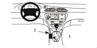 Fixation voiture Proclip  Brodit Jaguar S-Type Réf 832799