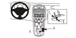 Fixation voiture Proclip  Brodit Renault Clio I Réf 832817