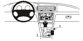 Fixation voiture Proclip  Brodit Volkswagen Passat Réf 832860