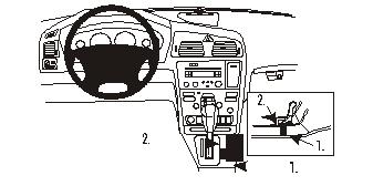 Fixation voiture Proclip  Brodit Volvo V70 N  UNIQUEMENT pour Cross Country. Réf 832985