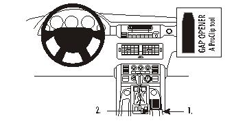 Fixation voiture Proclip  Brodit Land Rover Range Rover Réf 833054