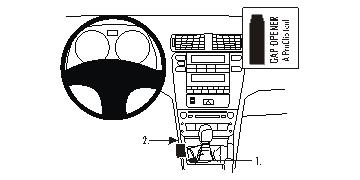 Fixation voiture Proclip  Brodit Lexus IS Series  UNIQUEMENT pour changement de vitesse manuel. Réf 833728