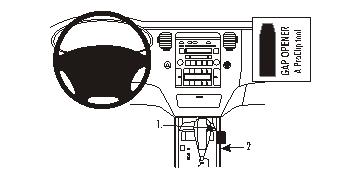 Fixation voiture Proclip  Brodit Hyundai Azera Réf 833827