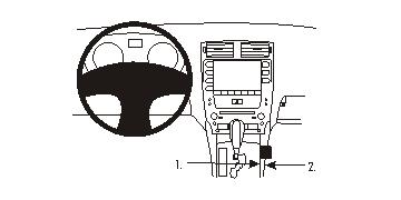 Fixation voiture Proclip  Brodit Lexus IS Convertible Series  SEULEMENT pour le boite automatique. Réf 833849