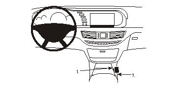 Fixation voiture Proclip  Brodit Mercedes Benz S-Class Réf 833854