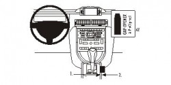 Fixation voiture Proclip  Brodit Citroen C6 Réf 833881