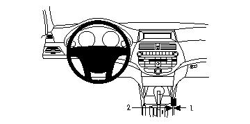 Fixation voiture Proclip  Brodit Honda Accord Réf 834100