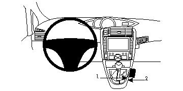 Fixation voiture Proclip  Brodit Toyota Verso Réf 834339