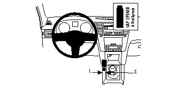 Fixation voiture Proclip  Brodit Subaru Legacy  Ne pas utiliser avec des dispositifs horizontaux. Réf 834452