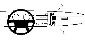 Fixation voiture Proclip  Brodit Volvo 480 ES Réf 851504