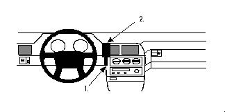 Fixation voiture Proclip  Brodit Volvo 760 Réf 851509