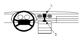 Fixation voiture Proclip  Brodit Mercedes Benz 123 (200-300) Réf 851516