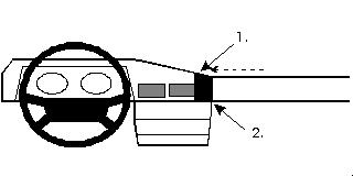 Fixation voiture Proclip  Brodit Mercedes Benz W201 (190/190E) Réf 851517