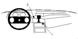 Fixation voiture Proclip  Brodit Opel Kadett Réf 851522