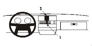 Fixation voiture Proclip  Brodit Volvo 340/360 Réf 851532