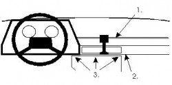 Fixation voiture Proclip  Brodit Toyota Camry Réf 851541