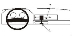 Fixation voiture Proclip  Brodit Toyota Corolla Réf 851542