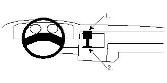 Fixation voiture Proclip  Brodit Ford Escort Réf 851543