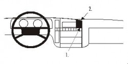 Fixation voiture Proclip  Brodit Opel Omega Réf 851547