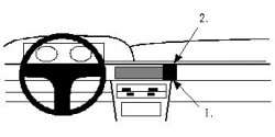 Fixation voiture Proclip  Brodit Toyota Camry Réf 851552