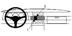 Fixation voiture Proclip  Brodit Porsche 924 Réf 851554