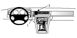 Fixation voiture Proclip  Brodit Daimler 4.0 Réf 851575