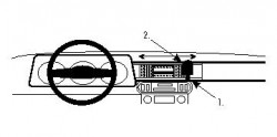 Fixation voiture Proclip  Brodit Jaguar XJS Réf 851576