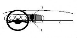 Fixation voiture Proclip  Brodit Porsche 944 Réf 851580