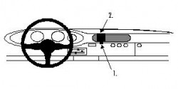 Fixation voiture Proclip  Brodit Porsche 911 Réf 851581