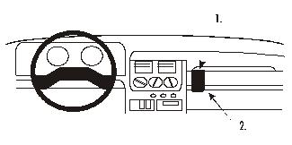 Fixation voiture Proclip  Brodit Peugeot 205 Réf 851589