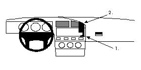 Fixation voiture Proclip  Brodit Volkswagen Corrado  SEULEMENT pour les modèles avec contrôle de la température. Réf 851811