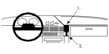 Fixation voiture Proclip  Brodit Mazda 929 Réf 851818