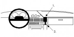 Fixation voiture Proclip  Brodit Mazda 929 Réf 851818