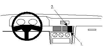 Fixation voiture Proclip  Brodit Mitsubishi Galant Réf 851827