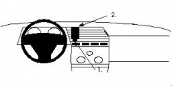 Fixation voiture Proclip  Brodit Alfa Romeo 164 Réf 851846