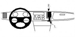 Fixation voiture Proclip  Brodit Saab 900 Réf 851850