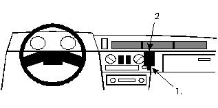 Fixation voiture Proclip  Brodit Subaru Pic-Up Réf 851851