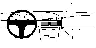 Fixation voiture Proclip  Brodit Toyota Corolla Réf 851857